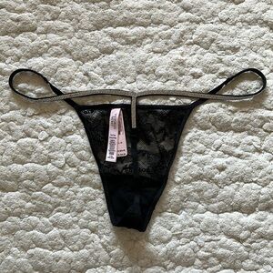 Victoria’s Secret Very Sexy thong rhinestone string back NWT